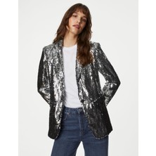 Marks & Spencer Payetli Tailored Fit Blazer Ceket