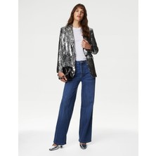 Marks & Spencer Payetli Tailored Fit Blazer Ceket