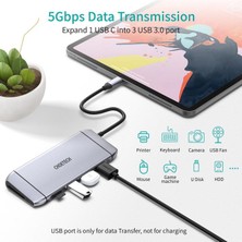 Choetech 9'u 1 Arada Usb-C Çoklu Bağlantı Noktası Adaptörü  Çevirici Adaptör HUB-M15 -Gy