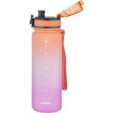 Uzspace 350ML-500ML-800ML-1000ML-1500ML Yeni Koleksiyon Çift Renkli Soft-Touch Serisi Askılı Akıtmaz Motivasyonel Tritan Su Matarası