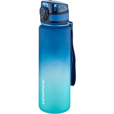 Uzspace 350ML-500ML-800ML-1000ML-1500ML Yeni Koleksiyon Çift Renkli Soft-Touch Serisi Askılı Akıtmaz Motivasyonel Tritan Su Matarası