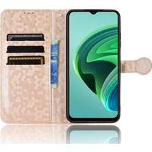 4U Sky Xiaomi Için Redmi Not Not 11E 5g/redmi 10 5g/redmi 10 Prime+ 5g Baskı Dot Desen Pu Deri Telefon Kılıf Cüzdan Stand Flip Cover Gold Gold (Yurt Dışından)