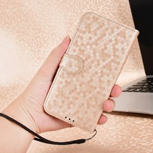 4U Sky Xiaomi Için Redmi Not Not 11E 5g/redmi 10 5g/redmi 10 Prime+ 5g Baskı Dot Desen Pu Deri Telefon Kılıf Cüzdan Stand Flip Cover Gold Gold (Yurt Dışından)