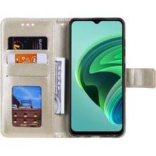 4U Sky Xiaomi Için Redmi Note 11E Çarpışma Karşıtı Cüzdan Tasarımı Baskılı Mandala Çiçek Pu Pu Deri Telefon Kapak Telefon Kılıfı (Yurt Dışından)