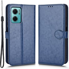 4U Sky Xiaomi Için Redmi Note 11E 5g/redmi 10 5g/redmi 10 Prime+ 5g Baskı Dot Pot Desen Deri Telefon Kılıf Cüzdan Stand Flip Cover-Dark Mavi (Yurt Dışından)