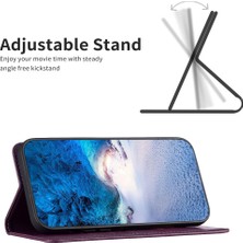 4U Sky Xiaomi Için BF18 Poco C55 4g/redmı 12C 4g Telefon Kapak Standı Pu Deri Kart Yuvaları Telefon Case-Dark Purple (Yurt Dışından)