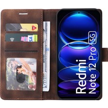 4U Sky Xiaomi Redmi Için Note 12 Pro 5g/note 12 Pro Speed ​​5g/poco X5 Pro 5g Deri Cüzdan Stand Telefon Kılıfı Cilt Touch Cover-Brown (Yurt Dışından)