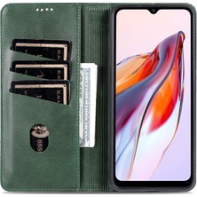 4U Sky Xiaomi Için Poco C55 4g/redmi 11A 4g/redmi 12C 4g Deri Telefon Kılıfı Stand Akıllı Telefon Kapak Yeşili (Yurt Dışından)