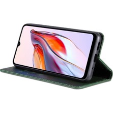 4U Sky Xiaomi Için Poco C55 4g/redmi 11A 4g/redmi 12C 4g Deri Telefon Kılıfı Stand Akıllı Telefon Kapak Yeşili (Yurt Dışından)