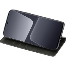 4U Sky Xiaomi Redmi Için Not 12S 4g Pu Deri Cüzdan Kılıf Buzağı Doku Telefon Stand Kapak Black (Yurt Dışından)