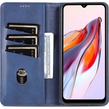 4U Sky Xiaomi Poco C55 4g/redmi 11A 4g/redmi 12C 4g Deri Telefon Kasası Cüzdan Standı Akıllı Telefon Kapak-Mavisi (Yurt Dışından)