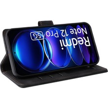 4U Sky Xiaomi Redmi Için Note 12 Pro 5g/note 12 Pro Speed ​​5g/poco X5 Pro 5g Deri Cüzdan Stand Telefon Kılıfı Cilt Touch Cover-Black (Yurt Dışından)