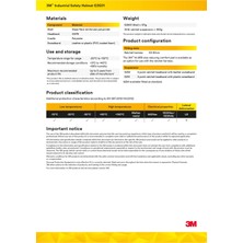 3M 3m™ G3501 Baret 150 °c 'ye Kadar Yüksek Sıcaklığa Dayanıklı - (Beyaz)