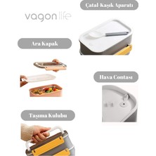 Vagonlife Tasty Food Storage Iki Katlı Paslanmaz Çelik Kolay Kilitlenir Sefer Tası – 1600 ml