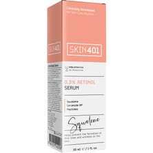 SKIN401 Pürüzsüzleştirici ve Yenileyici %0.3 Retinol Serum 30ML