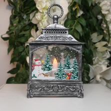 Piraye Gift Dekoratif Yeni Yıl Temalı Kardam Adamlı Şömine, 13X18 cm