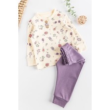 Babymod Çiçek Desenli Kız Bebek Pijama Takımı 2'li Bebek Takım