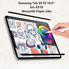 TEKNETSTORE Samsung Galaxy Tab S9 Fe 10.9 Inç Magnetic (Mıknatıslı) Paperlike Kağıt Hissiyatlı SM-X510