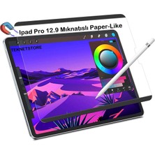 TEKNETSTORE Apple Ipad Pro 12.9" Inç 6. Nesil ve 5. Nesil 2022/2021 M2 Inç Uyumlu Magnetic (Mıknatıslı) Paperlike Kağıt Hissiyatlı