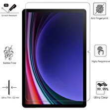 TEKNETSTORE Samsung Galaxy Tab S9 Fe Plus 12.4 Inç Nano Kırılmaz Ekran Koruyucu SM-X610 Tam Uyumlu