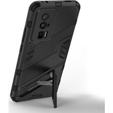 4U Sky Xiaomi Poco F5 Pro 5g/redmi K60 Pro 5G/K60 5g Çizgiye Dönüş Yumuşak Tpu Sabit Pc Sabit Pc Kapağı Black Için Kickstand Telefon Kılıfı (Yurt Dışından)