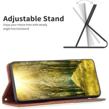 4U Sky Xiaomi Redmi Için Telefon Kabuğu Not 12 4g Pu Deri Kart Tutucu Ekleme Desenleme Desen Standı Kapak Kahverengi (Yurt Dışından)