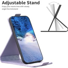 4U Sky Xiaomi Redmi Için BF30 Not 12 4g Baskılı Kart Tutucu Pu Deri Telefon Kılıfı Dikey Flip Stand Kapak Morası (Yurt Dışından)