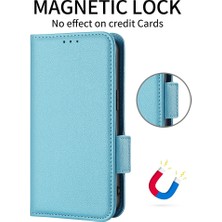 4U Sky Xiaomi Redmi Için Note 12 Pro 5g /not 12 Pro Hız 5g /poco X5 Pro 5g Litchi Doku Pu Deri Deri Flip Telefon Kılıf Standı Manyetik Kapatma Şok Geçirmez Cüzdan Kapağı Strap-Baby Mavi (Yurt Dışından)