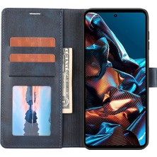 4U Sky Xiaomi Redmi Için Note 12 Pro 5g/note 12 Pro Speed ​​5g/poco X5 Pro 5g Yatay Hat Stand Cüzdan Deri Kapak Mavisi (Yurt Dışından)