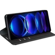 4U Sky Xiaomi Redmi Için Note 12 Pro 5g/note 12 Pro Speed ​​5g/poco X5 Pro 5g Cilt Touch Pu Deri Deri Stand Telefon Kapağı Cüzdan Kılıf Black (Yurt Dışından)