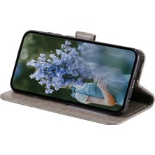 4U Sky Xiaomi Için 13 Ultra Pu Deri Telefon Kapağı Baskılı Mandala Çiçek Desen Standı Cüzdan Anti-Dust Cep Telefonu Kılıf Grey (Yurt Dışından)