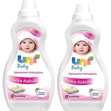 Uni Baby Pudra Kokulu Konstantre Yumuşatıcı 1,2 Lt 2 Li Paket