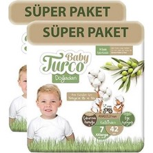 Baby Turco Doğadan Süper Paket 7 Beden Xx Large 42X2 84 Adet Bebek Bezi