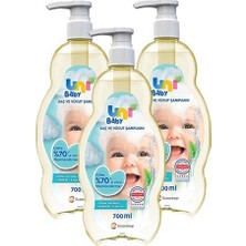 Uni Baby Saç ve Vücut Şampuanı 700 ml x 3 Adet