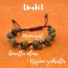 Yıldız Doğal Taş 6mm Ipli Unakit Ayarlanabilir Ölçü Doğal Taş Bileklik