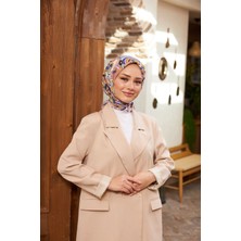 İpekhan Geo Oval Soft Eşarp Pudra Mürdüm 1158-13