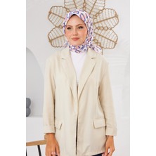 İpekhan Relax Geometrik Trapz Soft Eşarp Lavanta 1144-17