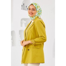 İpekhan Relax Geometrik Trapz Soft Eşarp Yeşil 1144-06