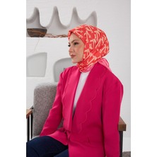 İpekhan Eva Desen Eşarp Koyu PEMBE1132-15