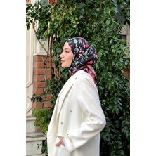 İpekhan Colorday Ahu Soft Eşarp Siyah Pembe 1151-04