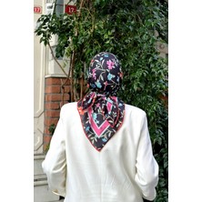 İpekhan Colorday Ahu Soft Eşarp Siyah Pembe 1151-04