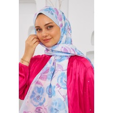 İpekhan Nature Easy Tullipa Soft Şal Gök Mavi 3033-07