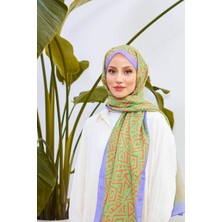 İpekhan Colorday Pure Soft Şal Yeşil Pembe 3040-17