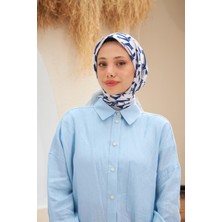 İpekhan Eva Desen Eşarp Lacivert Pudra 1132-03