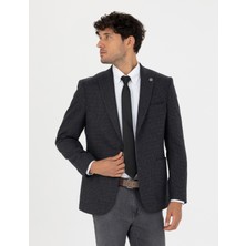 Pierre Cardin Erkek Antrasit Slim Fit Yün Karışımlı Ceket 50279478-VR006