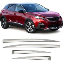 ZNZ Oto Aksesuar Peugeot 3008 Krom Yan Kapı Çıtası 4 Kapı P.çelik 2016 Ve Üzeri
