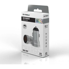 Syrox 20W Pd Qc 3.1A Metal Hızlı Araç Şarj Cihazı 2 x USB  Port (Başlık)