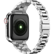 Cool Cold Apple Watch 38/40/41 mm (Seri 10 42mm) 9 8 7 Se 6 5 4 3 2 1 Paslanmaz Çelik Zarif Slim Ayarlanabilir Kordon