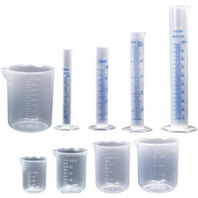 Manual 4x Silindir (10, 25, 50, 100ML) 5 Ölçü Kabı 50 100 250 500 1000ML (Yurt Dışından)