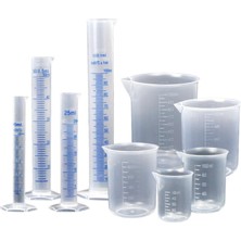 Manual 4x Silindir (10, 25, 50, 100ML) 5 Ölçü Kabı 50 100 250 500 1000ML (Yurt Dışından)